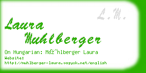 laura muhlberger business card